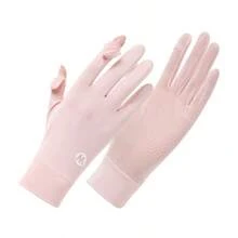1 Pair Women's Elegant Sheer Mesh Fingerless Gloves, UV Protection, Non-Slip, Breathable, Touchscreen Friendly, Suitable For Outdoor, Driving, Cycling - Multicolor - View 9