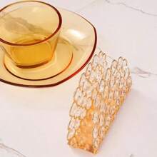WAXJJDW Giá để khăn ăn thẳng đứng hình bầu dục pha lê vàng/bạc, Nhà hàng sang trọng, Khách sạn, Câu lạc bộ Giá để khăn ăn bằng kim loại, Kẹp khăn ăn tinh tế cho bàn ăn - Nhiều màu - Xem 5