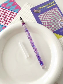 1 pieza Portaminas multicolor de arena movediza, minas HB irrompibles, lápices de pintura de 12 colores, bolígrafo creativo y duradero de alta tecnología, apropiado para escuela, oficina y regalo de regreso a clases