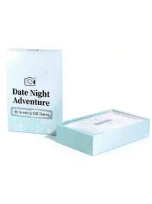 A Set Of Scratch-Off Cards For Drinking Game Parties Named "Date Night". The Excitement Keeps Escalating, Allowing You To Fully Indulge In These Cards That Offer A Top-Notch Party Feast. There Are 40 Small Games That Can Heat Up The Atmosphere. With A Silver-White Packaging, It Helps You Kick Off 40 Exclusive Romantic Adventures. These Cards Are Perfect For Multi-Player Gathering Games.