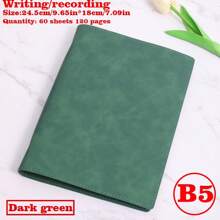1/2/3 Libros, Cuaderno con tapa blanda desmontable, 60 hojas 120 páginas, estilo minimalista; Material suave, encuadernación espiral para reemplazo fácil, papel amigable con los ojos para escritura a doble cara, adecuado para oficina/escuela/vida diaria/cuaderno/bloc de dibujo, disponible en dos tipos de páginas, rayadas y en blanco.