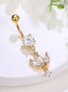 Leocuci Belly Button Rings Dangling 14G Stainless Steel Belly Button Ring For Women Body Piercing Jewelry Navel Rings