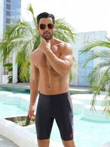 New Men's Swimming Trunks Set With 5-Inch Inseam Anti-Embarrassment Design, Quick Dry Fabric, Professional Straight Leg Swimming Shorts Suitable For Swimming Pool, Hot Spring, Beach, Holiday