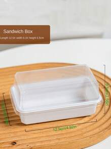 5/10/20件一次性透明三明治蛋糕包装盒，切片蛋糕甜点面包店透明外卖盒