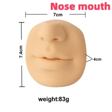 Modèle en silicone avec caractéristiques sensorielles artificielles humaines. Oreilles, yeux, bouche, nez pour l'enseignement, la pratique, le choix des oreilles, l'acupuncture des oreilles, les boucles d'oreilles, les appareils auditifs. Modèle en gel de silice.