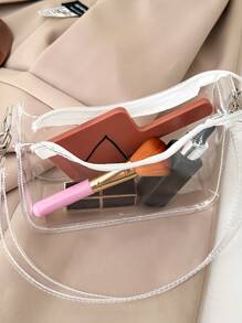 Transparent Shoulder Bag, Stadium Approved Clear Bag For Concerts, Unisex Sports Events PVC Bag