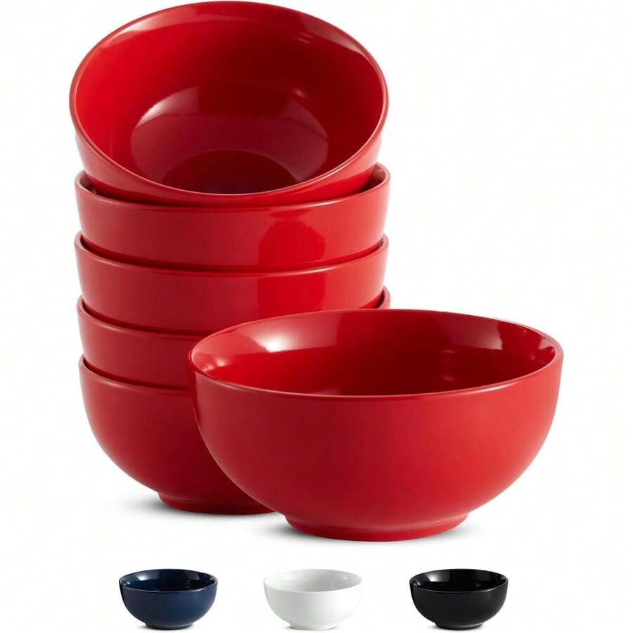 Cuenco de cerámica para cereales, apto para microondas, lavavajillas y congelador, plato de porcelana para sopa, pasta, ensalada, avena