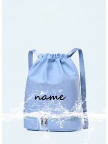 1 pièce Sac de danse pour enfants personnalisable avec nom, texte, simple, mode. Compartiment à chaussures indépendant. Sac de danse, de pratique de ballet, de sport, de yoga. Léger sac à dos cadeau. Couleur unie de haute qualité assorti, convenant à l'utilisation quotidienne des filles en classe de danse. Sac à dos doux et mignon - Sac à dos de danse - Voir 18