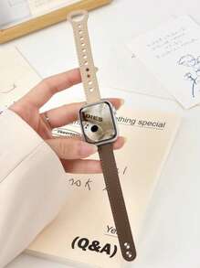 1 件女式时尚超薄皮革表带兼容 Apple Watch 表带 44 毫米 45 毫米 49 毫米 38 毫米 40 毫米 41 毫米 46 毫米 42 毫米兼容 Apple Watch Series 10 9 Ultra 8 7 6 Se 5 4 3 2 1 - 38/40/41/S10-42mm - 查看 17