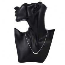 925 Silver Heart Pendant Necklace, Women, Engagement Gift - 銀色 - 查看 3