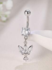 Leocuci Belly Button Rings Dangling 14G Stainless Steel Belly Button Ring For Women Body Piercing Jewelry Navel Rings
