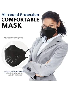 50pcs KN95 Disposable Face Masks: 4-Layer Breathable Safety Masks, Suitable For Men & Women - Protect Against PM2.5 And Respiratory Hazards, 95% Filtration Efficiency, 3D Fish Shape, Reusable, Pull-Up Closure, Low-Allergen Polypropylene Material