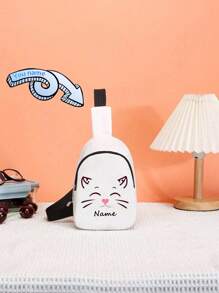 Túi đeo ngực tùy chỉnh có tên cá nhân hoặc thông điệp ngày lễ. Túi đeo ngực trơn, Túi đeo ngực họa tiết mèo dễ thương, Túi đeo chéo tùy chỉnh của riêng bạn. 1 Túi đeo ngực in họa tiết thường ngày mini thời trang trở lại trường - Kiểu 1 - Xem 5