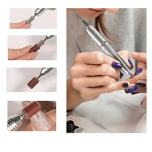 BARRILES PARA DRILL ESMERIL UÑAS #80 #120 #180 CON ESTUCHE Y UNA PUNTA - Rojo y blanco - Ver 4