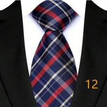 GOADAFOO Luxury 8CM Men Necktie Dark Red Color Solid Stripes Plaid Floral Ties For Man Groom Jacquard Woven Neck Tie For Business Wedding Party