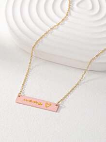 1 szt. List MAMA Bar Wisiorek Naszyjnik Prezent na Dzień Matki Naszyjniki Biżuteria Prezenty Dla Mamy