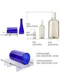 Glass Bottle Cutter Tool Set, Multi-Functional Metal Tools For Curved, Round, And Bottle Neck Handicrafts, DIY Project Accessories Include Glass Drill Bits, Sandpaper, Gloves, Cleaning Supplies - Multicolor - View 12