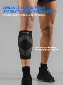 VBOSI 1 件男女款 3D 针织透气压缩小腿套,带透气孔,支持跑步和篮球,健身房配件 - 彩色 - 查看 6