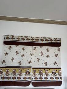 Kitchen Set Kit 10 Printed Pieces Window Curtain Table Runner Sink Curtain Tea Towel Placemat - coruja - 查看 6