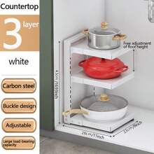 One Pot Rack, Expandable Pot Storage Rack, Large Capacity Pot Lid Storage Rack, Used For Storing Pot Lids, Pots, Enamel Pots And Cutting Boards, Kitchen Supplies, Kitchen Organizers And Storage