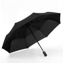 1pc Double-Layer Automatic Windproof And Rainproof Umbrella, Reinforced Windproof And Rainproof Umbrella, Multi-Functional Travel Umbrella, Portable Travel Umbrella, Outdoor Sunshade Umbrella Suitable For Both Men And Women, Simple Solid-Color Business Umbrella, Essential School Supplies, Halloween/Christmas Items