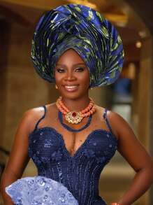 1 件女士传统精致印花头巾/头巾，适合作为婚礼、节日、长袍、头巾的礼物 - 彩色 - 查看 12