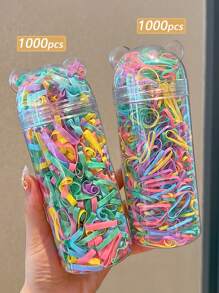 1800/2000个一次性发圈，女士时尚可爱款，多种颜色，粗细款式可选，适合日常使用和送礼。马尾辫发圈、发绳、橡皮筋、发圈、发饰、发饰、发圈、发饰、发带 - 彩色 - 查看 15