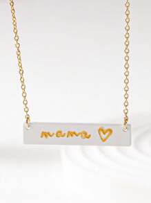1 szt. List MAMA Bar Wisiorek Naszyjnik Prezent na Dzień Matki Naszyjniki Biżuteria Prezenty Dla Mamy
