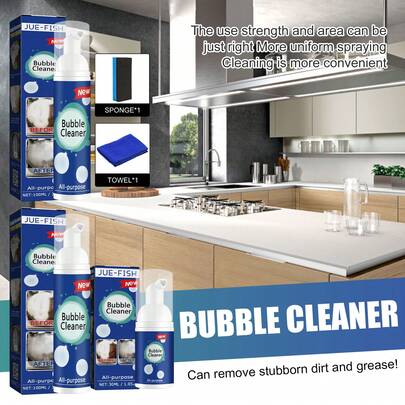 Oil Stain Foam Cleaner Kitchen Stove Range Hood Multi-Purpose Heavy Oil Stain Foam Cleaner