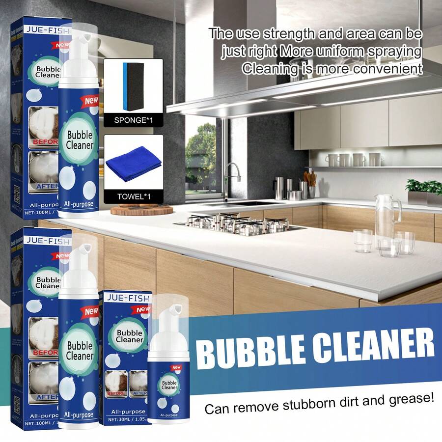 Oil Stain Foam Cleaner Kitchen Stove Range Hood Multi-Purpose Heavy Oil Stain Foam Cleaner