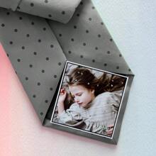 爸爸领带标签 - 仅图片、图片、领带补丁、印刷照片、礼物、婚礼情人节