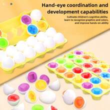 1pc Children's Color Matching Shape Sorting Egg Montessori Puzzle Toy, Early Educational Smart Eggs For Toddlers & Babies, Hands-On Learning, Parent-Child Interaction, Exercise Coordination Ability