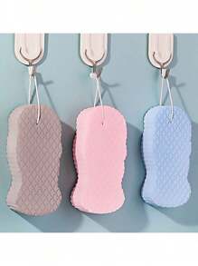 Gentle Exfoliating Sponge Loofah Bath Sponge For Baby Adults Bathing Dead Skin Remover - Grey - View 2