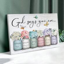 1 件简约文字帆布画秋季桌面装饰装饰品适用于客厅、卧室、厨房墙壁艺术印刷、家庭、办公室装饰、送给她或他的节日礼物无框和有框艺术品送给家人和朋友的特殊节日礼物