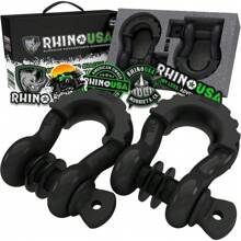 Rhino USA 3/4" D-Ring Shackle Set (2-Pack) - 41,850lb Break Strength