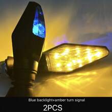 2 Packs Motorcycle LED Turn Signals - Universal Fit Custom Dynamic Lights, Multi-Color Lighting Effects , Dual Function (Turn Signal + Daytime Running Light,Compatible With Harley/Ducati/ & All Motorcycles