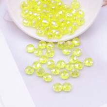 50 件 8 毫米闪亮水晶玻璃珠,直孔,适用于手链、手机吊饰、串珠链、服装配饰、手工 DIY 珠宝制作 - 爆閃圓珠 - 查看 14