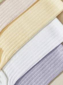 1/2/4/6 Pairs Women's Plain Color Yoga & Pilates Non-Slip Socks, Suitable For Ladies' Yoga Sports Mid-Calf Colorful Socks