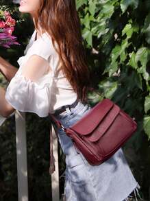 High Quality Leather Purses And Handbags Fashion Women Shoulder Bags Luxury Designer Handbag Flap Ladies Crossbody Bags Small Tote Bag - Burgundy - View 10