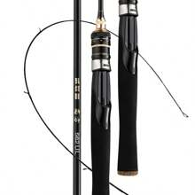 New Model Metal Tube Missile Micro Fishing Rod, Two Sections Rigid Handle Lure Rod For Freshwater Long Distance Casting - Black - View 6