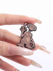 1 Stück lustiger Alien Emaille Pin, Cartoon Herren Broschen, Herren Anstecknadeln, Abzeichen für Rucksack, Kostümzubehör, kreative Schmuckgeschenke, Damen Tägliches Party Accessoire, modischer Schmuck, Geschenk für beste Freundin