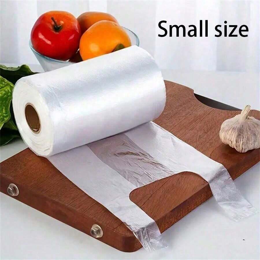 50/100 chiếc/cuộn Túi bảo quản thực phẩm gia dụng cỡ nhỏ kiểu áo vest, Túi đóng gói độc lập cho tủ lạnh, Túi bảo quản tủ lạnh Túi đông lạnh, Túi nhựa đóng gói trái cây và rau quả nhỏ, Túi bảo quản thực phẩm nhỏ