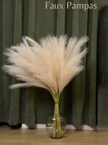 100/50/30/20/10/3/1 人造蒲苇、蒲苇、蒲苇、落地花瓶用蒲苇、花瓶填充用蒲苇装饰、波西米亚乡村农舍家居装饰、婚礼派对装饰、情人节、生日毕业礼物、秋季装饰、秋季（97 厘米适合落地花瓶，55 厘米适合桌面花瓶。） - 米黃 - 查看 7