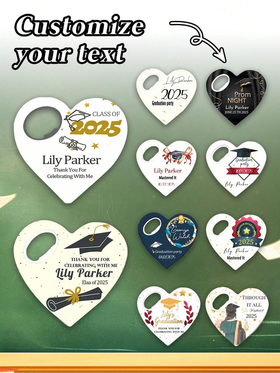 1 件个性化毕业礼物，开瓶器磁铁，祝贺礼物，毕业纪念品，毕业礼物，学位礼物，2025 届毕业礼物 - 彩色 - 查看 1