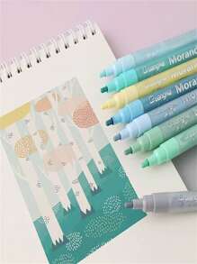 Juego de 24 colores del sistema de color Morandi, bolígrafos marcadores acrílicos a base de agua para dibujo y grafiti