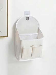 1 件多用途壁挂式储物收纳盒，双口袋和网状侧隔层，适用于宿舍、衣柜、居家和办公室必需品，其他材料