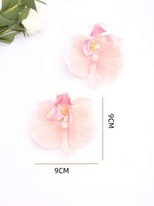 2 Stücke abnehmbare DIY Schuh Accessoires, elegante Iris Blumen förmige Schuh Dekorationen in Hellrosa, Kaffee, Apricot, Blau, geeignet für High Heels, Sandalen, Ballerinas, Brautschuhe, Partyschuhe, Reise Hausschuhe