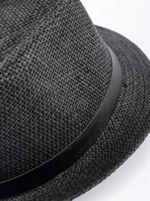 1pc Bohemian Style Casual Straw Woven Hat, Breathable Sun Protective Beach Hat, Versatile For Men & Women, All Seasons