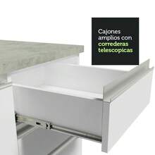 Cocina Integral Completa Modular Madesa Glamy 419cm 01 Blanco - Blanco - Ver 6