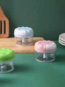 1pc Manual Garlic Press, Garlic Mincer, Garlic Crusher, Small Cooking Machine, Catering Grinder, Handheld Garlic Grater, Onion Chopper, Vegetable Cutter, Food Processor Accessory, Vegetable Slicer, Whisk, Mini Meat Grinder, Easy To Clean Multi-Functional Kitchen Tool, Plastic Material
